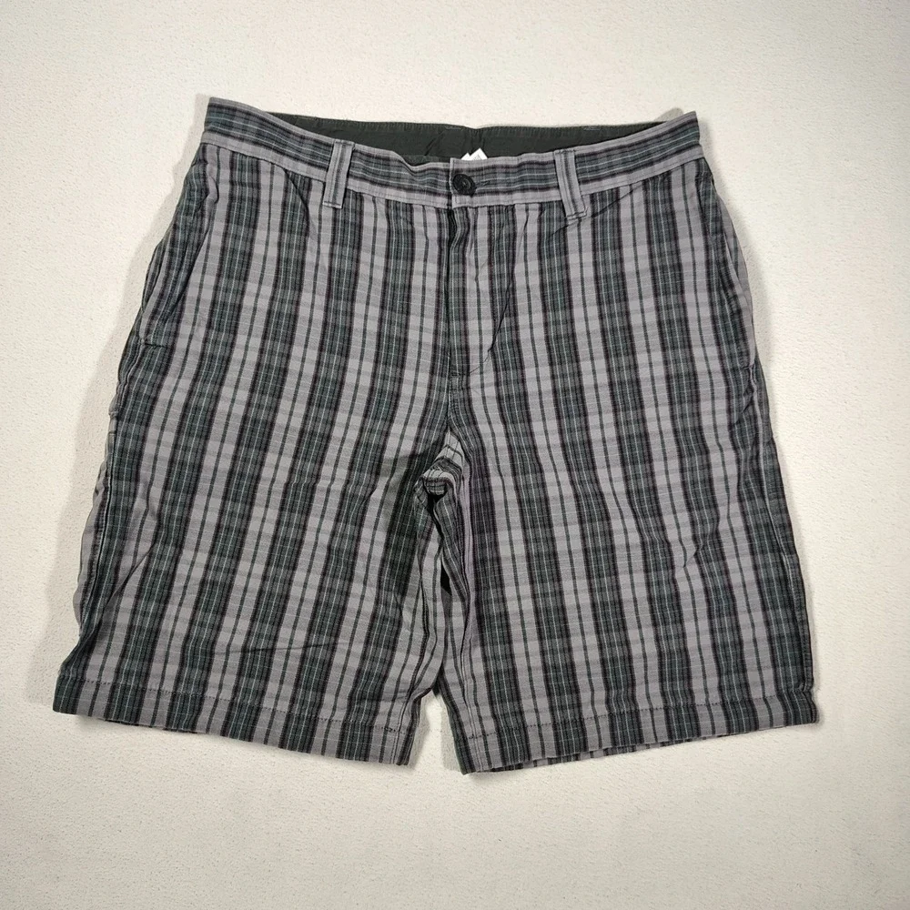 The North Face Shorts Mens 34 Grey Plaid Cotton Gorpcore Hiking Utility